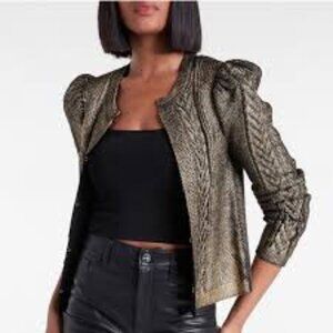NWT Express Gold Foil Cable Knit Cardigan Sweater